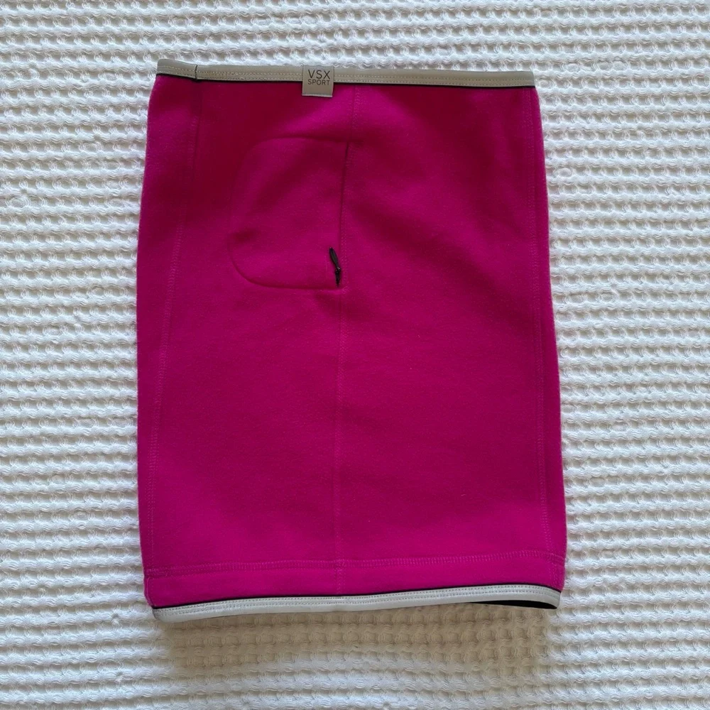VSX Sport Pink Fleece Neck Gaiter Winter Running Ski Face Warmer One Size Pocket